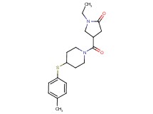 1-ethyl-4-({4-[(4-methylphenyl)thio]-1-piperidinyl}carbonyl)-2-pyrrolidinone