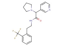 2-(3-pyridinyl)-2-(1-pyrrolidinyl)-N-{2-[2-(trifluoromethyl)phenyl]ethyl}acetamide