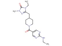 4-ethyl-5-[(1-{[2-(ethylamino)pyrimidin-5-yl]carbonyl}piperidin-4-yl)methyl]-2-methyl-2,4-dihydro-3H-1,2,4-triazol-3-one