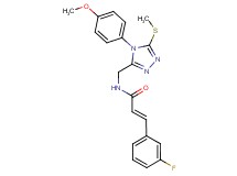 (2E)-3-(3-fluorophenyl)-N-{[4-(4-methoxyphenyl)-5-(methylthio)-4H-1,2,4-triazol-3-yl]methyl}acrylamide