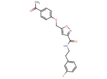 5-[(4-acetylphenoxy)methyl]-N-[2-(3-fluorophenyl)ethyl]-3-isoxazolecarboxamide