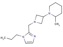 2-methyl-1-{1-[(1-propyl-1H-imidazol-2-yl)methyl]azetidin-3-yl}piperidine