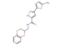 N-(2,3-dihydro-1,4-benzodioxin-2-ylmethyl)-3-(5-methyl-2-furyl)-1H-pyrazole-5-carboxamide