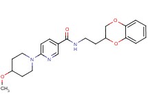 N-[2-(2,3-dihydro-1,4-benzodioxin-2-yl)ethyl]-6-(4-methoxy-1-piperidinyl)nicotinamide