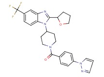 1-{1-[4-(1H-pyrazol-1-yl)benzoyl]-4-piperidinyl}-2-(tetrahydro-2-furanyl)-5-(trifluoromethyl)-1H-benzimidazole