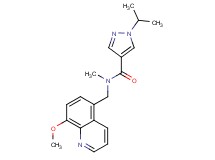 1-isopropyl-N-[(8-methoxy-5-quinolinyl)methyl]-N-methyl-1H-pyrazole-4-carboxamide