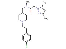 N-({1-[2-(4-chlorophenyl)ethyl]-4-piperidinyl}methyl)-2-(3,5-dimethyl-1H-pyrazol-1-yl)-N-methylacetamide