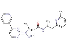 5-methyl-N-[1-methyl-2-(6-methyl-2-pyridinyl)ethyl]-1-[4-(3-pyridinyl)-2-pyrimidinyl]-1H-pyrazole-4-carboxamide