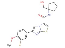 6-(3-fluoro-4-methoxyphenyl)-N-[1-(hydroxymethyl)cyclopentyl]imidazo[2,1-b][1,3]thiazole-3-carboxamide