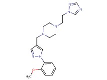 1-{[1-(2-methoxyphenyl)-1H-pyrazol-4-yl]methyl}-4-[2-(1H-1,2,4-triazol-1-yl)ethyl]piperazine