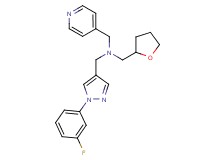 1-[1-(3-fluorophenyl)-1H-pyrazol-4-yl]-N-(pyridin-4-ylmethyl)-N-(tetrahydrofuran-2-ylmethyl)methanamine