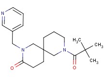 8-(2,2-dimethylpropanoyl)-2-(3-pyridinylmethyl)-2,8-diazaspiro[5.5]undecan-3-one