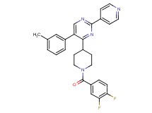 4-[1-(3,4-difluorobenzoyl)-4-piperidinyl]-5-(3-methylphenyl)-2-(4-pyridinyl)pyrimidine