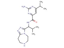 2-amino-6-isopropyl-N-[2-methyl-1-(6,7,8,9-tetrahydro-5H-[1,2,4]triazolo[4,3-d][1,4]diazepin-3-yl)propyl]pyrimidine-4-carboxamide
