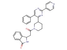 3-(2-oxo-2-{3-[5-phenyl-2-(4-pyridinyl)-4-pyrimidinyl]-1-piperidinyl}ethyl)-1-isoindolinone
