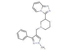 3-{1-[(1-methyl-3-phenyl-1H-pyrazol-4-yl)methyl]piperidin-3-yl}[1,2,4]triazolo[4,3-a]pyridine