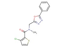 3-chloro-N-methyl-N-[(5-phenyl-1,3,4-oxadiazol-2-yl)methyl]thiophene-2-carboxamide