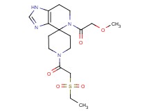 1'-[(ethylsulfonyl)acetyl]-5-(methoxyacetyl)-1,5,6,7-tetrahydrospiro[imidazo[4,5-c]pyridine-4,4'-piperidine]