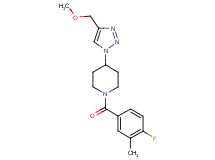 1-(4-fluoro-3-methylbenzoyl)-4-[4-(methoxymethyl)-1H-1,2,3-triazol-1-yl]piperidine