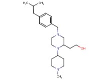 2-[4-(4-isobutylbenzyl)-1-(1-methyl-4-piperidinyl)-2-piperazinyl]ethanol