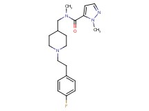 N-({1-[2-(4-fluorophenyl)ethyl]-4-piperidinyl}methyl)-N,1-dimethyl-1H-pyrazole-5-carboxamide