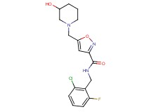 N-(2-chloro-6-fluorobenzyl)-5-[(3-hydroxy-1-piperidinyl)methyl]-3-isoxazolecarboxamide
