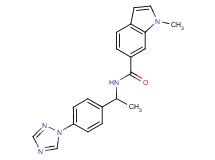 1-methyl-N-{1-[4-(1H-1,2,4-triazol-1-yl)phenyl]ethyl}-1H-indole-6-carboxamide