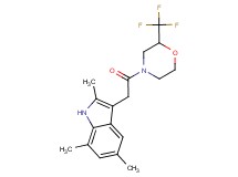 2,5,7-trimethyl-3-{2-oxo-2-[2-(trifluoromethyl)morpholin-4-yl]ethyl}-1H-indole