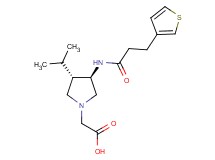 (rel-(3S,4R)-3-isopropyl-4-{[3-(3-thienyl)propanoyl]amino}-1-pyrrolidinyl)acetic acid hydrochloride