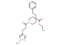 ethyl 1-[3-(1-methyl-1H-pyrazol-4-yl)propanoyl]-4-(2-phenylethyl)-4-piperidinecarboxylate