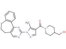 (1-{[1-(6,7-dihydro-5H-benzo[6,7]cyclohepta[1,2-d]pyrimidin-2-yl)-5-methyl-1H-pyrazol-4-yl]carbonyl}-4-piperidinyl)methanol