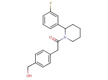 (4-{2-[2-(3-fluorophenyl)-1-piperidinyl]-2-oxoethyl}phenyl)methanol