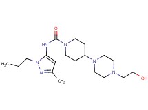 4-[4-(2-hydroxyethyl)piperazin-1-yl]-N-(3-methyl-1-propyl-1H-pyrazol-5-yl)piperidine-1-carboxamide