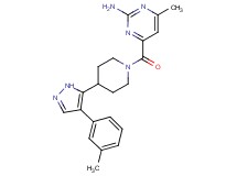 4-methyl-6-({4-[4-(3-methylphenyl)-1H-pyrazol-5-yl]piperidin-1-yl}carbonyl)pyrimidin-2-amine