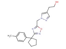 2-[1-({3-[1-(4-methylphenyl)cyclopentyl]-1,2,4-oxadiazol-5-yl}methyl)-1H-pyrazol-4-yl]ethanol