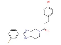4-{3-[2-(3-fluorophenyl)-1,4,6,7-tetrahydro-5H-imidazo[4,5-c]pyridin-5-yl]-3-oxopropyl}phenol