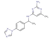 6-methyl-N~4~-{1-[4-(1H-1,2,4-triazol-1-yl)phenyl]ethyl}-2,4-pyrimidinediamine