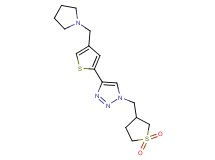 1-[(1,1-dioxidotetrahydro-3-thienyl)methyl]-4-[4-(pyrrolidin-1-ylmethyl)-2-thienyl]-1H-1,2,3-triazole