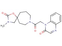 3-methyl-8-[(2-oxoquinoxalin-1(2H)-yl)acetyl]-1-oxa-3,8-diazaspiro[4.6]undecan-2-one