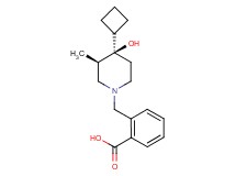 2-{[(3R*,4R*)-4-cyclobutyl-4-hydroxy-3-methyl-1-piperidinyl]methyl}benzoic acid