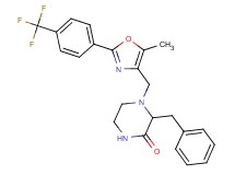 3-benzyl-4-({5-methyl-2-[4-(trifluoromethyl)phenyl]-1,3-oxazol-4-yl}methyl)-2-piperazinone