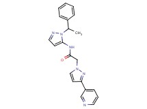 N-[1-(1-phenylethyl)-1H-pyrazol-5-yl]-2-[3-(3-pyridinyl)-1H-pyrazol-1-yl]acetamide trifluoroacetate