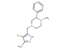 4-[(4-chloro-3-methyl-1H-pyrazol-5-yl)methyl]-1-methyl-2-phenylpiperazine