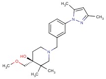 (4S*)-1-[3-(3,5-dimethyl-1H-pyrazol-1-yl)benzyl]-4-(methoxymethyl)-3,3-dimethylpiperidin-4-ol