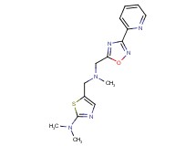 N,N-dimethyl-5-[(methyl{[3-(2-pyridinyl)-1,2,4-oxadiazol-5-yl]methyl}amino)methyl]-1,3-thiazol-2-amine