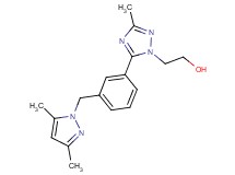 2-(5-{3-[(3,5-dimethyl-1H-pyrazol-1-yl)methyl]phenyl}-3-methyl-1H-1,2,4-triazol-1-yl)ethanol