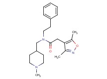 2-(3,5-dimethyl-4-isoxazolyl)-N-[(1-methyl-4-piperidinyl)methyl]-N-(2-phenylethyl)acetamide