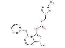 3-(3-methyl-1H-pyrazol-1-yl)-N-[1-methyl-4-(pyridin-3-yloxy)-1H-indazol-3-yl]propanamide
