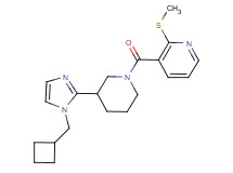 3-({3-[1-(cyclobutylmethyl)-1H-imidazol-2-yl]-1-piperidinyl}carbonyl)-2-(methylthio)pyridine