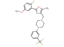 1-{[2-(2-fluoro-5-methoxyphenyl)-5-methyl-1,3-oxazol-4-yl]methyl}-4-[3-(trifluoromethyl)phenyl]piperazine